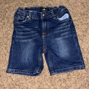7 For All Mankind Dark Blue Kids Denim Shorts